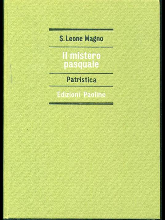 Il mistero pasquale - Leone Magno - copertina