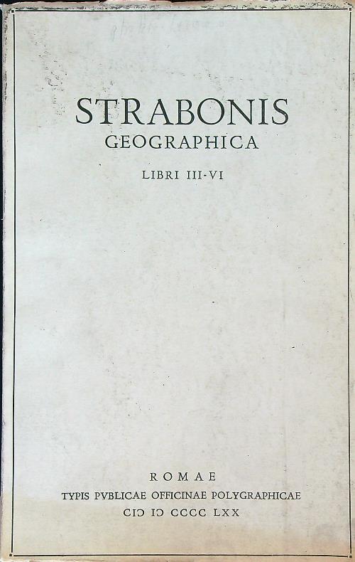 strabonis geographica libri III-VI - copertina