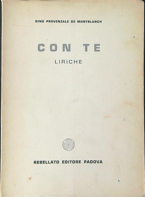 Con te Liriche - Dino Provenzale De Montblanch - copertina
