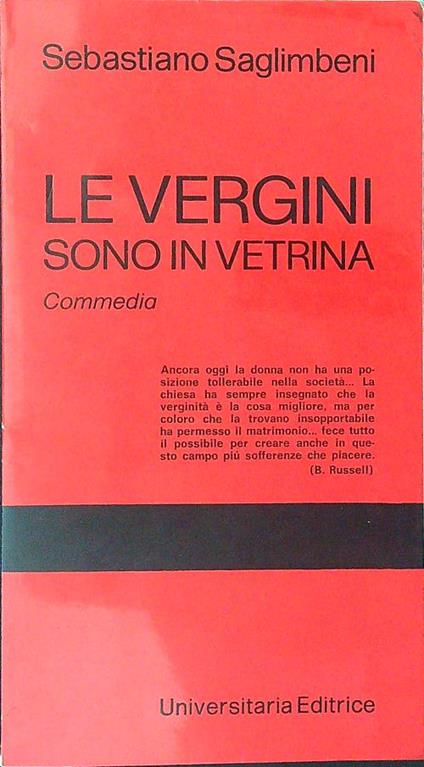 Le  vergini sono in vetrina - Sebastiano Saglimberti - copertina