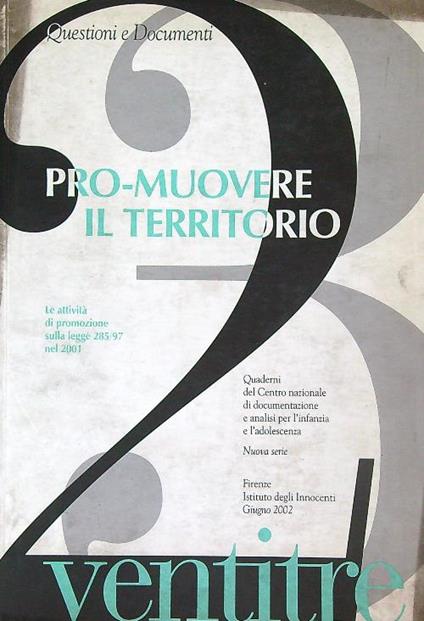 Pro muovere il territorio - copertina
