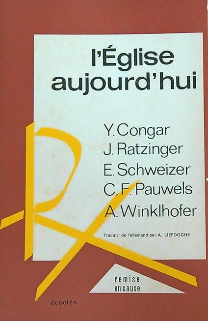L' eglise aujourd'hui - copertina