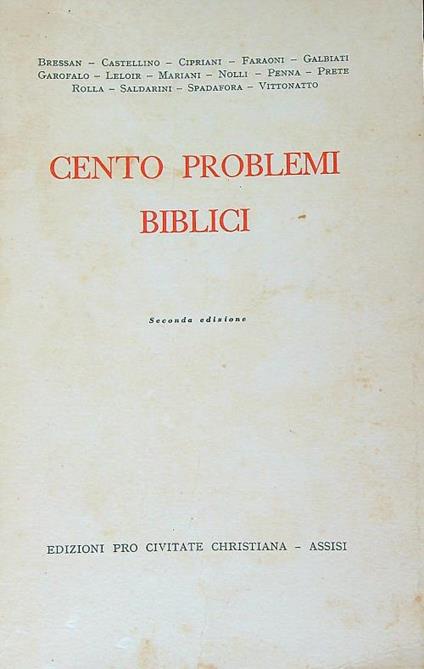 cento problemi biblici - copertina