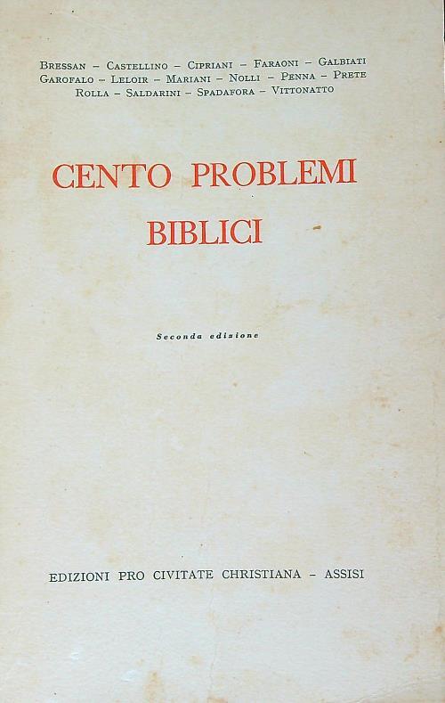 cento problemi biblici - copertina