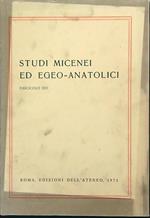 Studi Micenei ed Egeo-Anatolici Fasc XIV