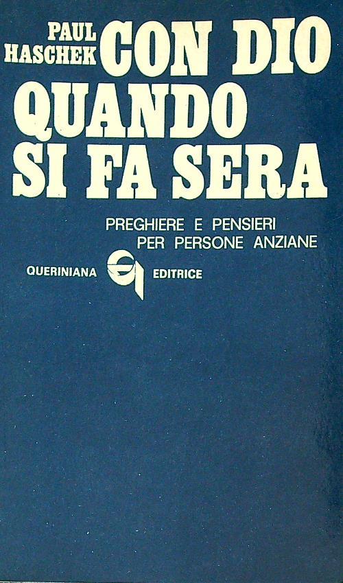 Con Dio quando si fa sera - Paul Haschek - copertina