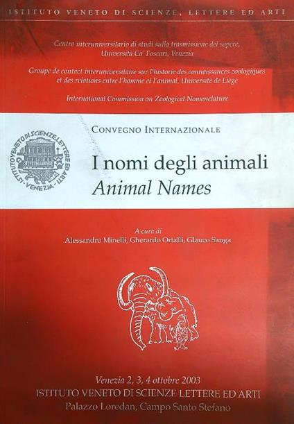 i nomi degli animali. Animal name - copertina