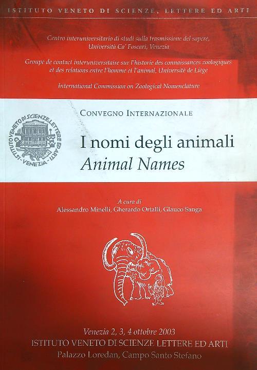 i nomi degli animali. Animal name - copertina