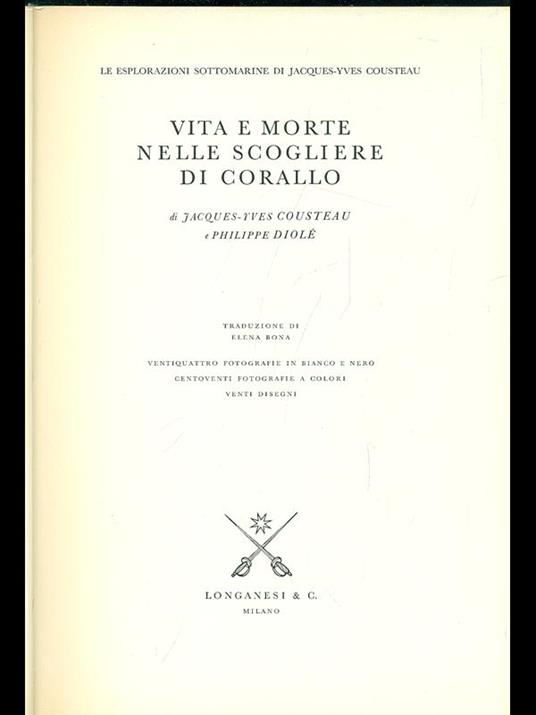 Vita e morte nelle scogliere di corallo - Jacques-Yves Cousteau - copertina