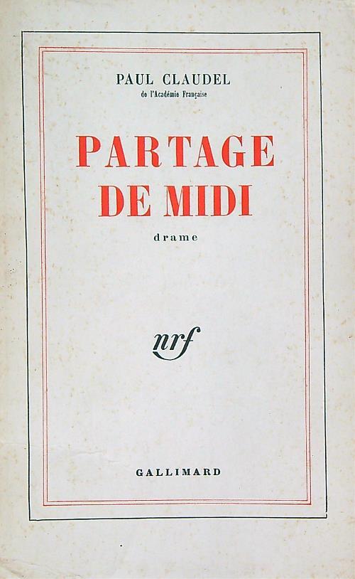 partage de midi - Paul Claudel - copertina