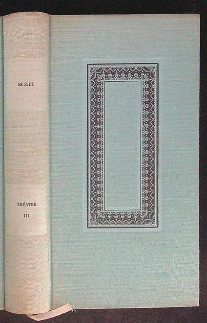 Theatre III - Musset - copertina