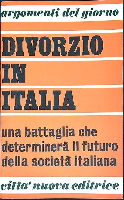 Divorzio in Italia  - Spartaco Lucarini - copertina