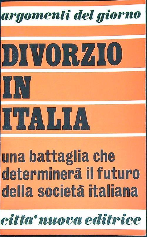 Divorzio in Italia  - Spartaco Lucarini - copertina