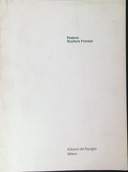 Pedano Sculture frontali - copertina