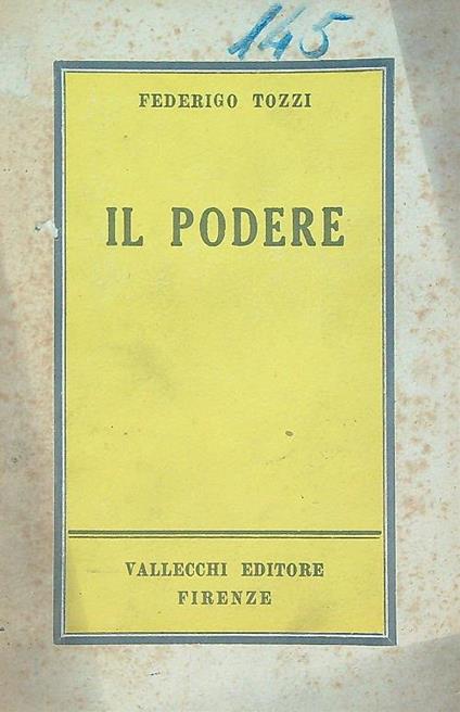 Il podere - Federigo Tozzi - copertina