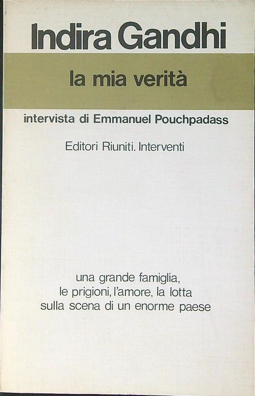La  mia verità - Indira Gandhi - copertina