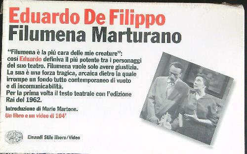 Filumena Marturano - Eduardo De Filippo - copertina