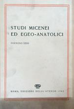Studi Micenei ed Egeo-Anatolici. Vol XXIII