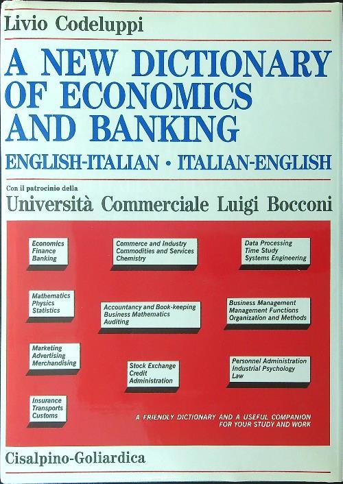 A  new dictionary of economics and banking - Livio Codeluppi - copertina