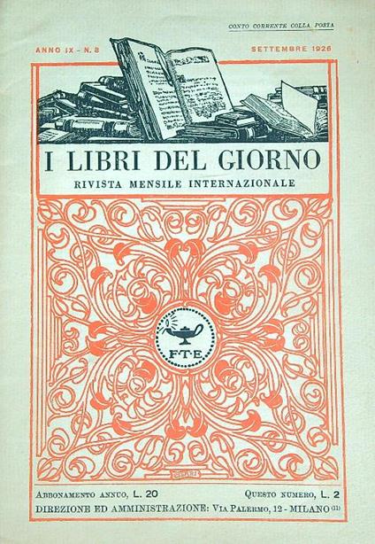 I libri del giorno 8/ 1926 - copertina