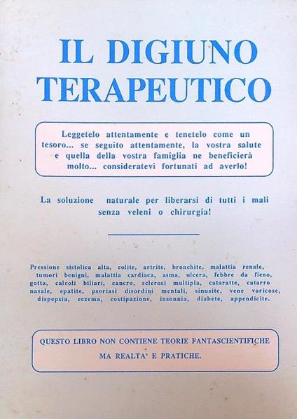 Il digiuno terapeutico - copertina