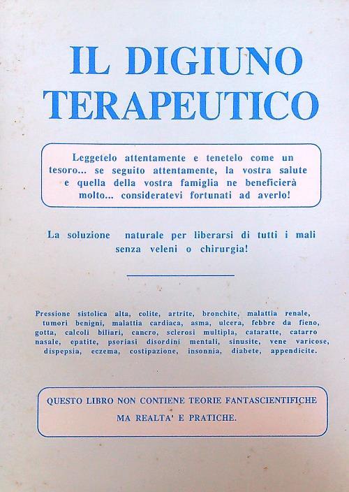 Il digiuno terapeutico - copertina