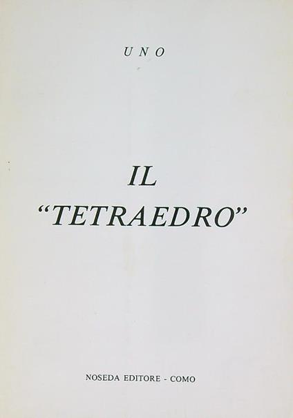 Il Tetraedro - Uno - copertina