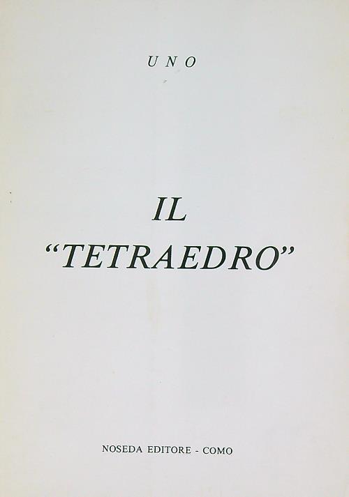 Il Tetraedro - Uno - copertina