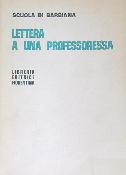 Lettera a una professoressa - copertina