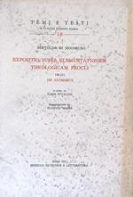 Expositio super Elementationem theologicam Procli 184-211 De animabus