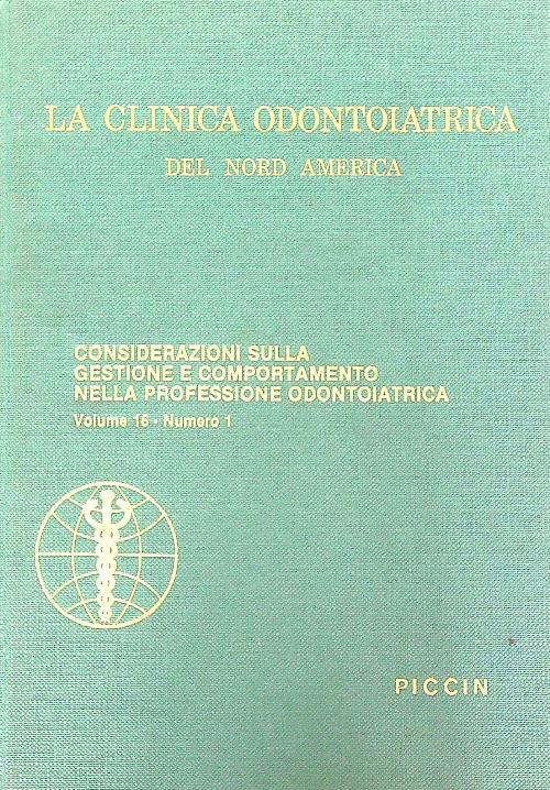 La Clinica Odontoiatrica del Nord America Volume  16 / n. 1 - copertina