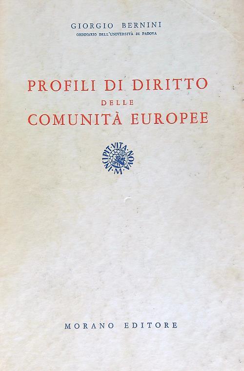 Profili di diritto delle Comunità europee - Giorgio Bernini - copertina