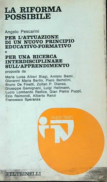 La riforma possibile - Angelo Pescarini - copertina