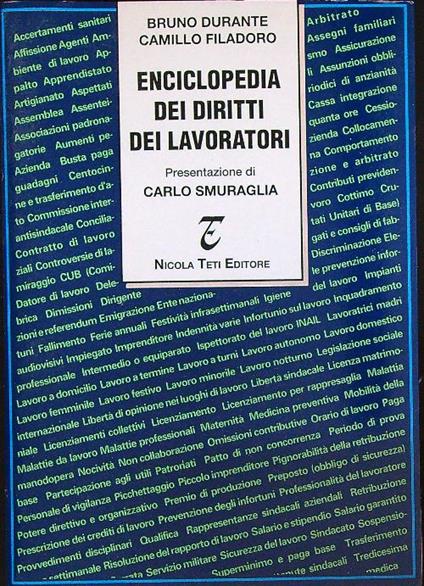 Enciclopedia dei Diritti dei Lavoratori  - Camillo Filadoro - copertina