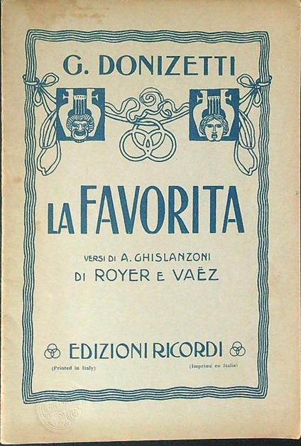 La  favorita - G. Donizetti - copertina