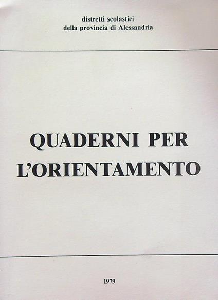 Quaderno per l'orientamento 1979 - copertina