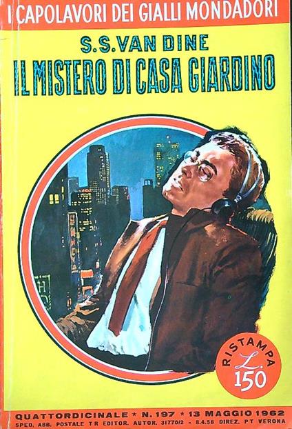 Il mistero di casa Garden - S.S. Van Dine - copertina
