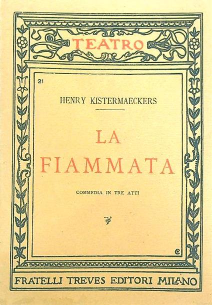 La fiammata - Henry Kistermaeckers - copertina