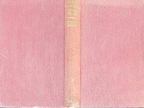 Human Knowledge: Its Scope and Limits  - Bertrand Russell - copertina