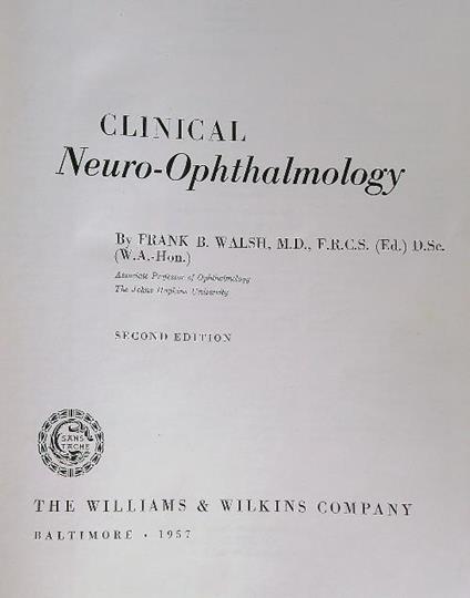 Clinical Neuro-Ophthalmology - Frank Walsh - copertina