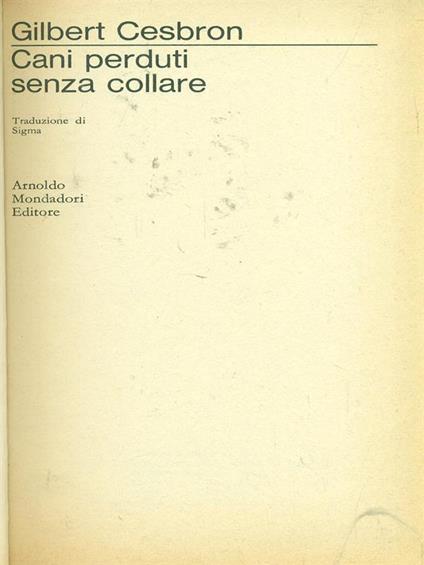 Cani perduti senza collare - Gilbert Cesbron - copertina