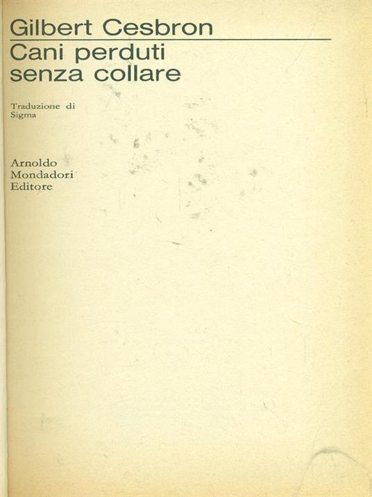 Cani perduti senza collare - Gilbert Cesbron - copertina