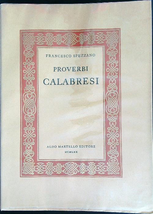 Proverbi calabresi - Francesco Spezzano - copertina