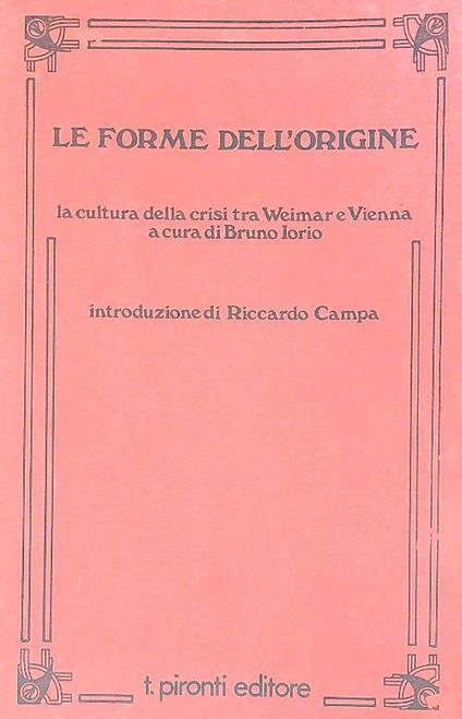 Le forme dell'origine - Riccardo Campa - copertina