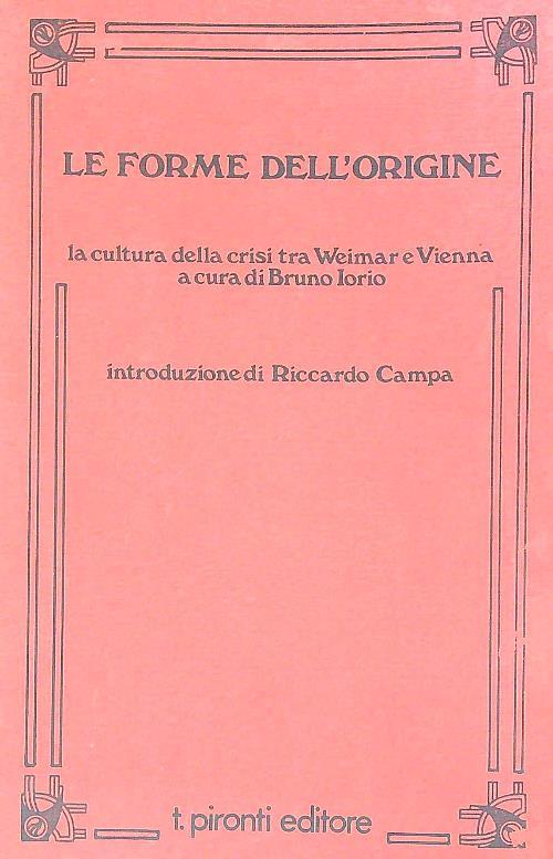 Le forme dell'origine - Riccardo Campa - copertina