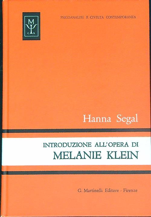 Introduzione all'opera di Melanie Klein  - Hanna Segal - copertina