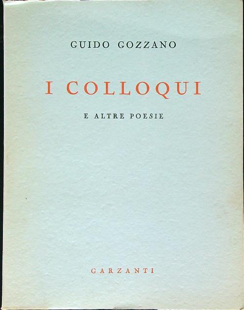 I colloqui e altre poesie - Guido Gozzano - copertina
