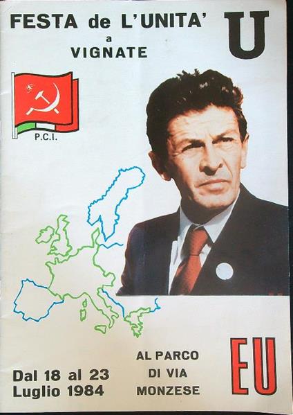 Festa de L'unità a Vignate Dal 18 al 23 Luglio 1984 - copertina