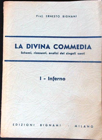 La divina commedia I - Inferno - Ernesto Bignami - copertina