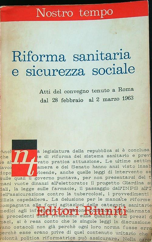 Riforma sanitaria e sicurezza sociale - copertina
